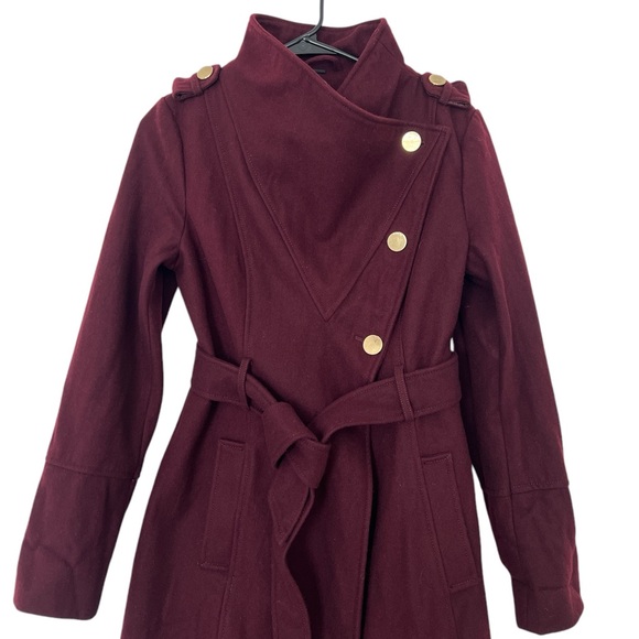 Guess Asymmetrical Wool Blend Coat Size Medium - Picture 4 of 12